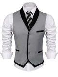 Buttons V-neck Anzug Weste