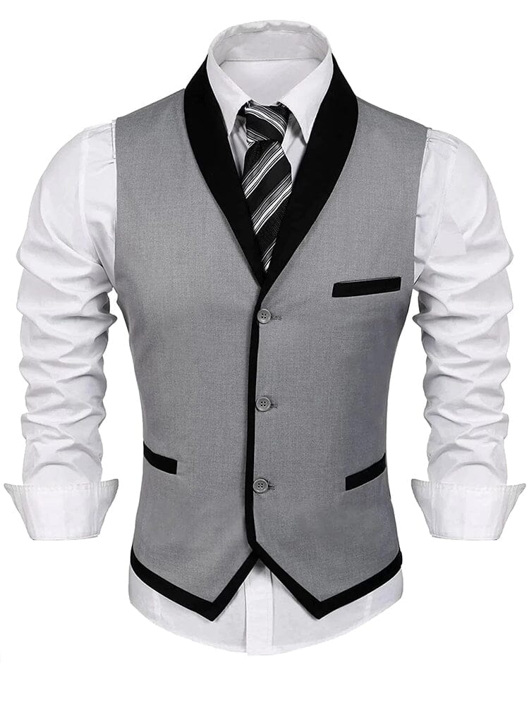 Buttons V-neck Anzug Weste