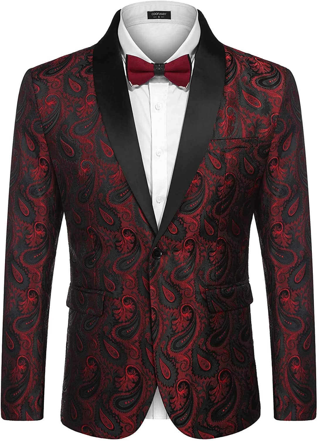 Paisley Schalkragen Lapel Blazer