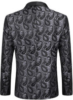 Paisley Schalkragen Lapel Blazer