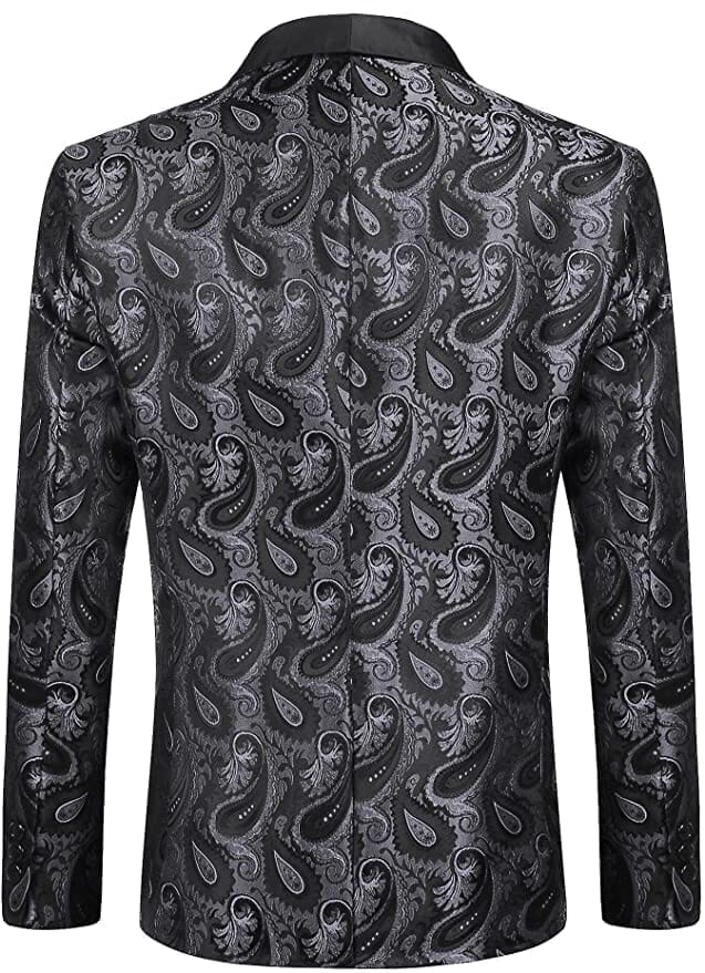 Paisley Schalkragen Lapel Blazer