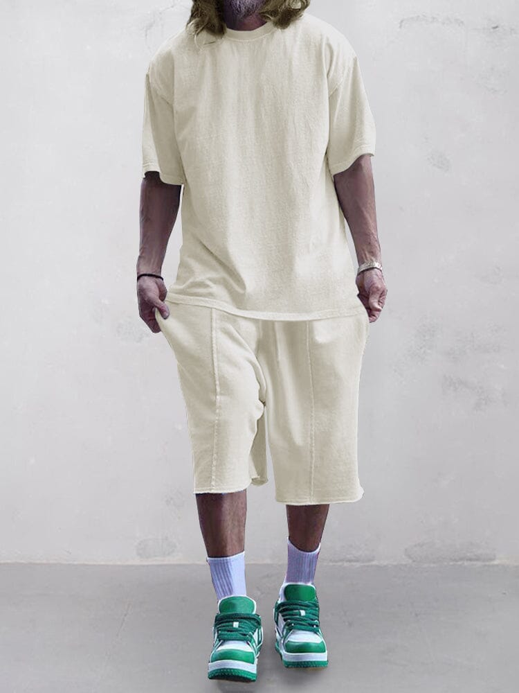 Casual Uni Color Trainingsanzüge Set