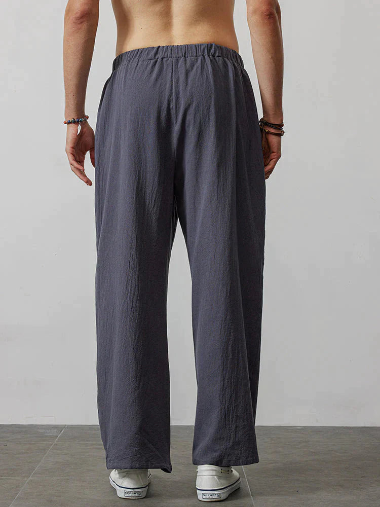 wide-legged Leinen Stil comfortable Hose