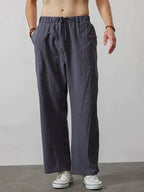 wide-legged Leinen Stil comfortable Hose