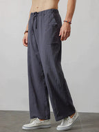 wide-legged Leinen Stil comfortable Hose