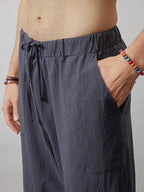 wide-legged Leinen Stil comfortable Hose