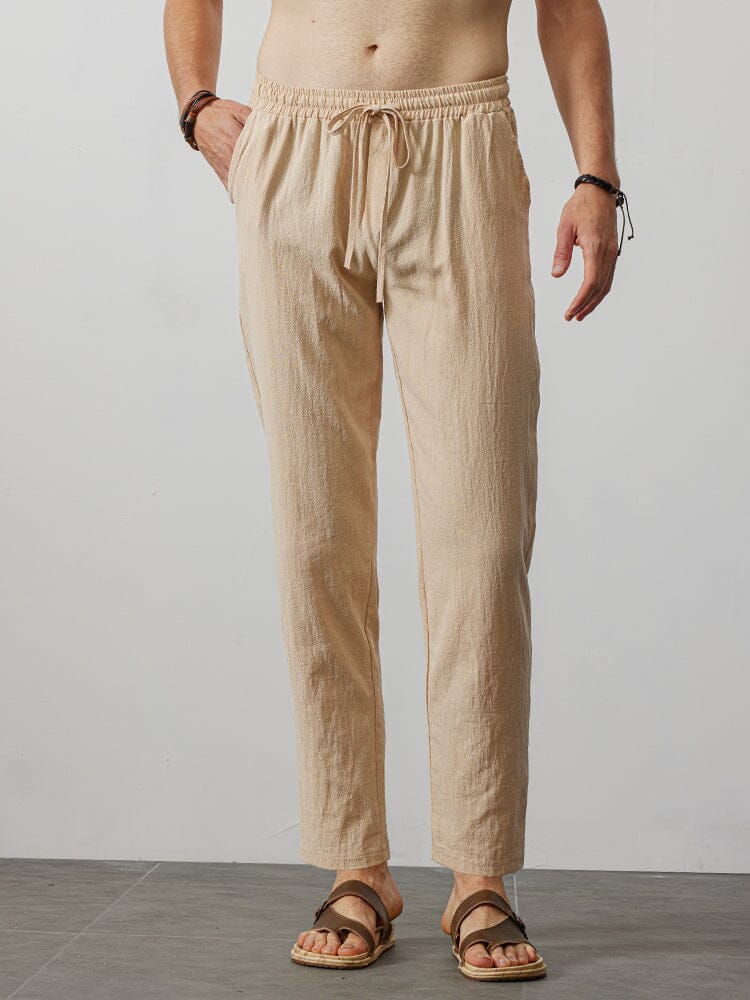 Casual Lockere Uni Color Lacing Elastische Waist Hose