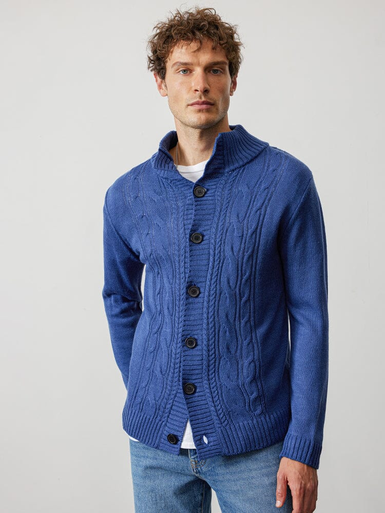 Stand Kragen Strick Cardigan Pullover