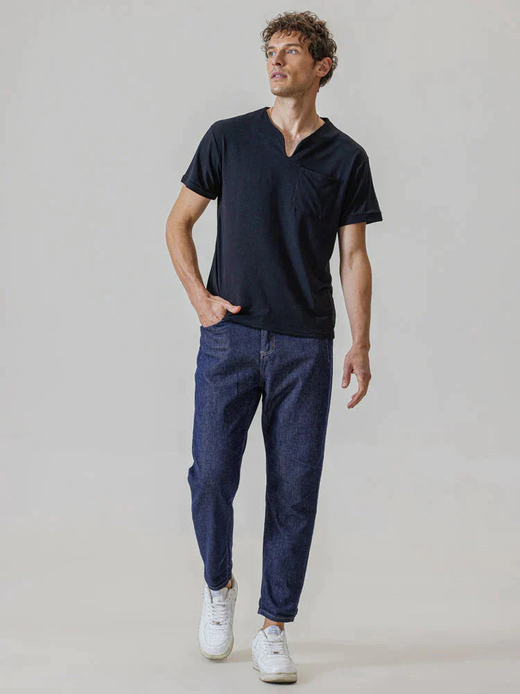 Lockere V Neck Kurz Ärmel T-Hemd