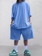 Casual Uni Color Trainingsanzüge Set