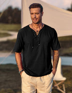 Casual Leinen Stil V Neck Hemden (US Only)