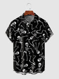 Halloween Pattern Kurz Ärmel Hemd 12