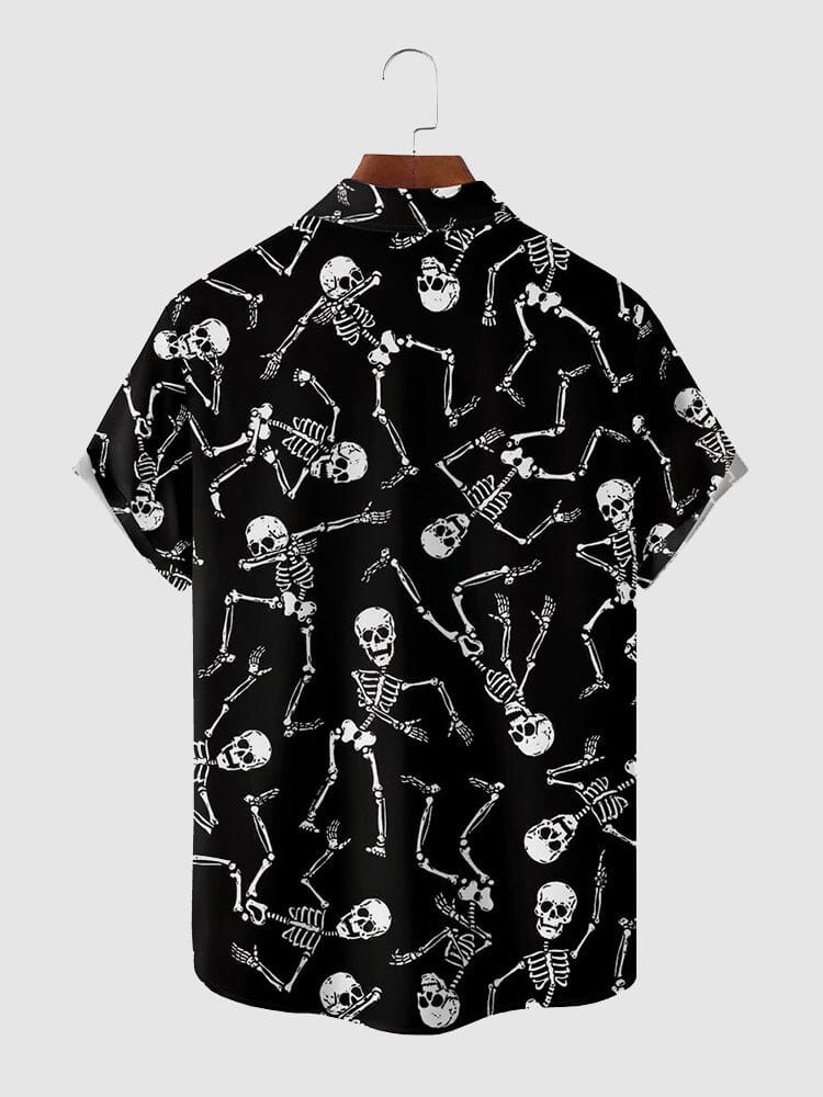 Halloween Pattern Kurz Ärmel Hemd 12