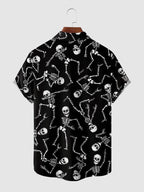 Halloween Pattern Kurz Ärmel Hemd 12