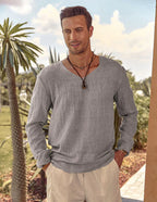 Leinen Stil Simple Lang-sleeved Hemd