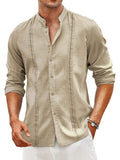 Embroidered Guayabera Leinen Hemd