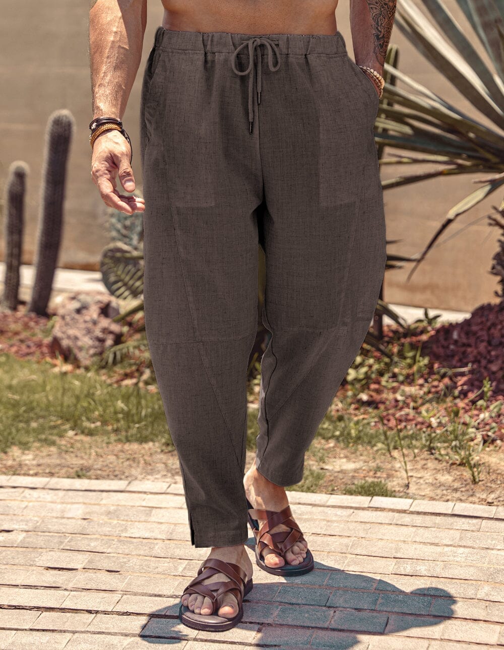 Leinen Stil Strand Hose