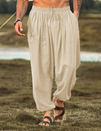Lockere Fit Leinen Stil Hippie Hose