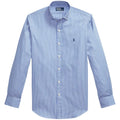 Gestreiftes Popeline-Hemd – Blau
