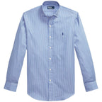 Gestreiftes Popeline-Hemd – Blau