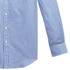 Gestreiftes Popeline-Hemd – Blau