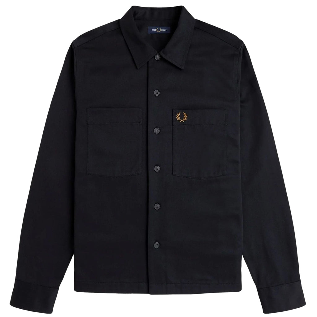 Twill Overshirt - Schwarz