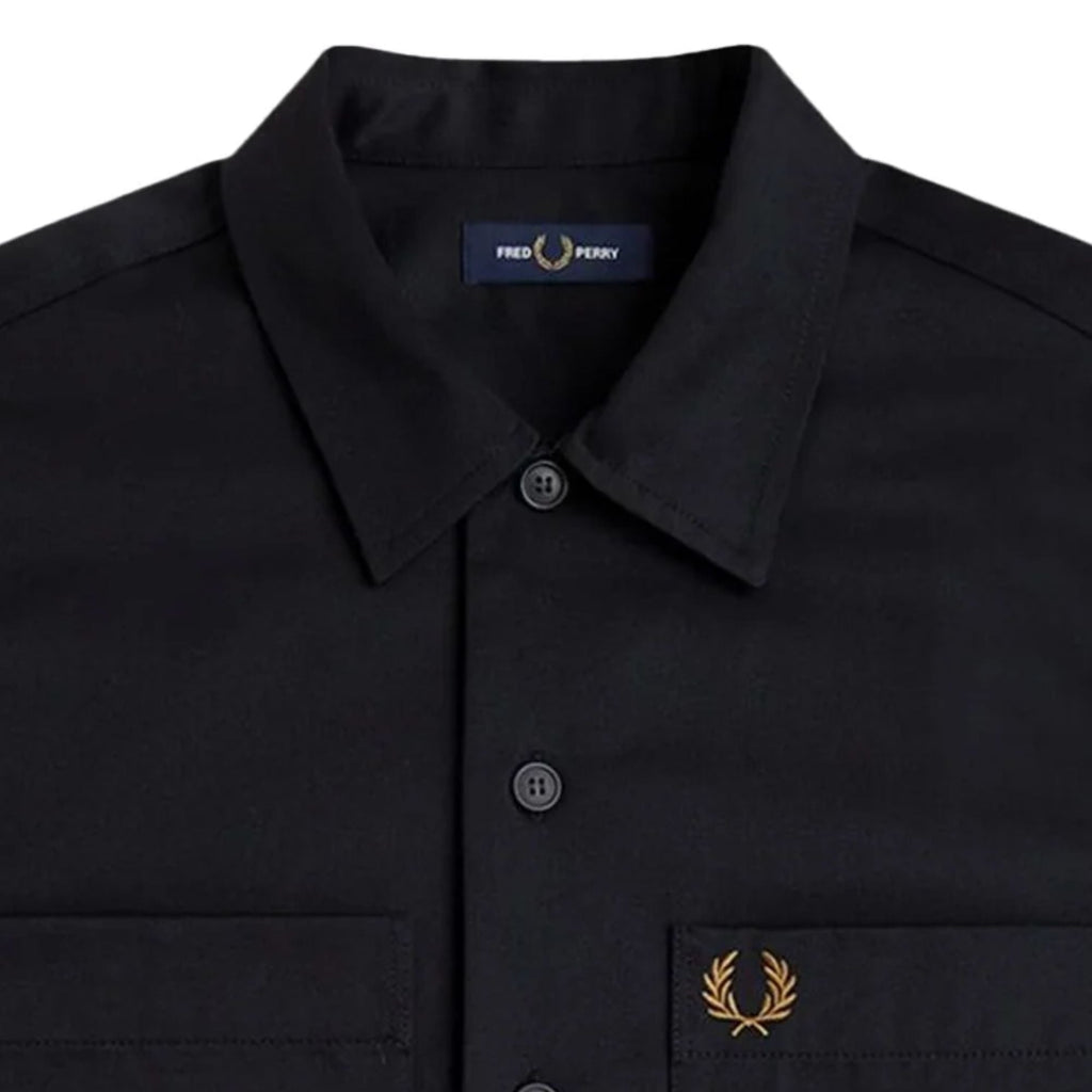 Twill Overshirt - Schwarz
