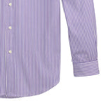 Gestreiftes Popeline-Hemd – Lila