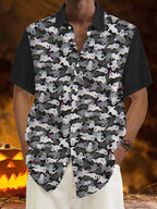 Halloween Pattern Kurz Ärmel Hemd 18
