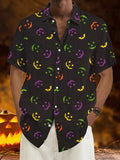 Halloween Pattern Kurz Ärmel Hemd 19