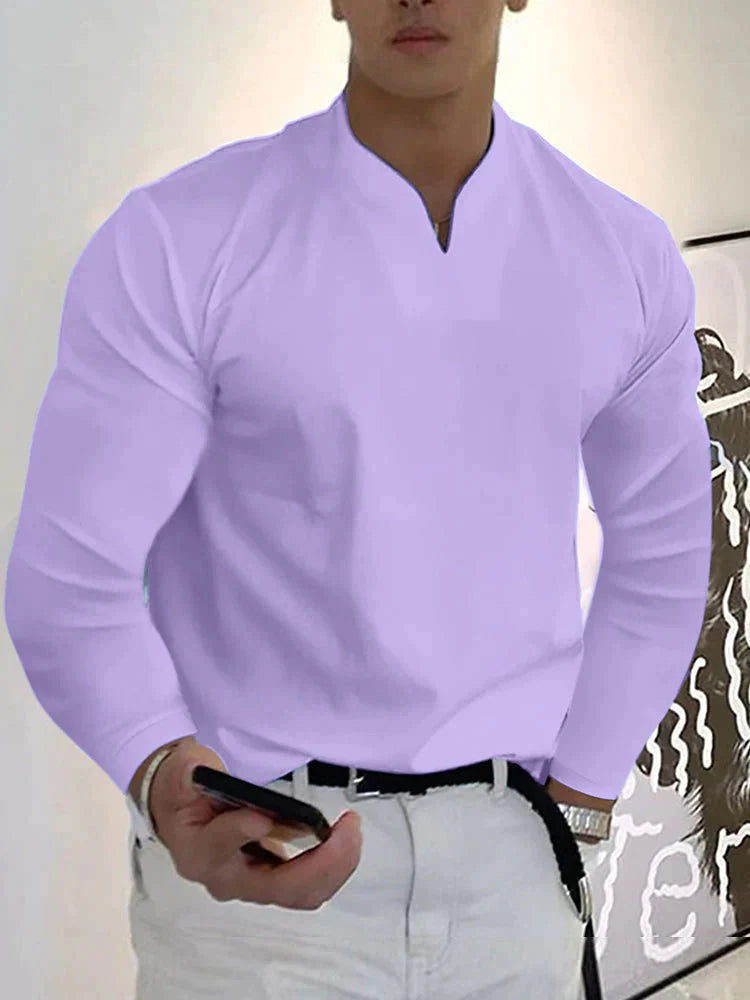 Lockere V Neck Lang Ärmel Hemd