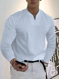 Lockere V Neck Lang Ärmel Hemd