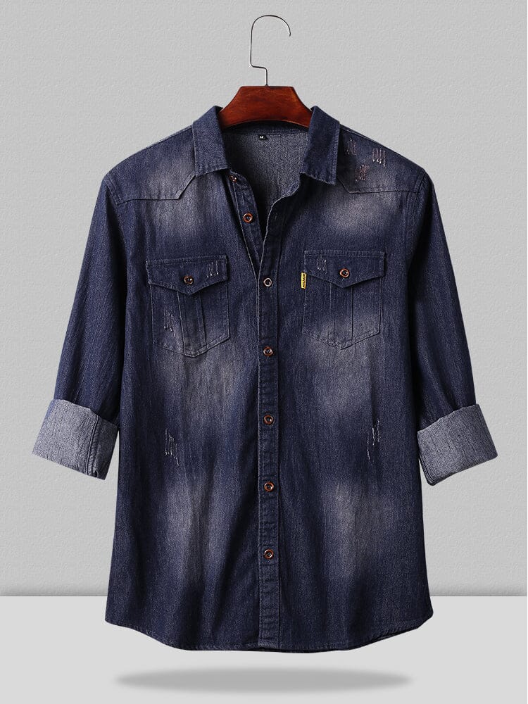 Denim Lang Ärmel Hemden