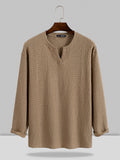 Small V-neck Lang-sleeved Hemd