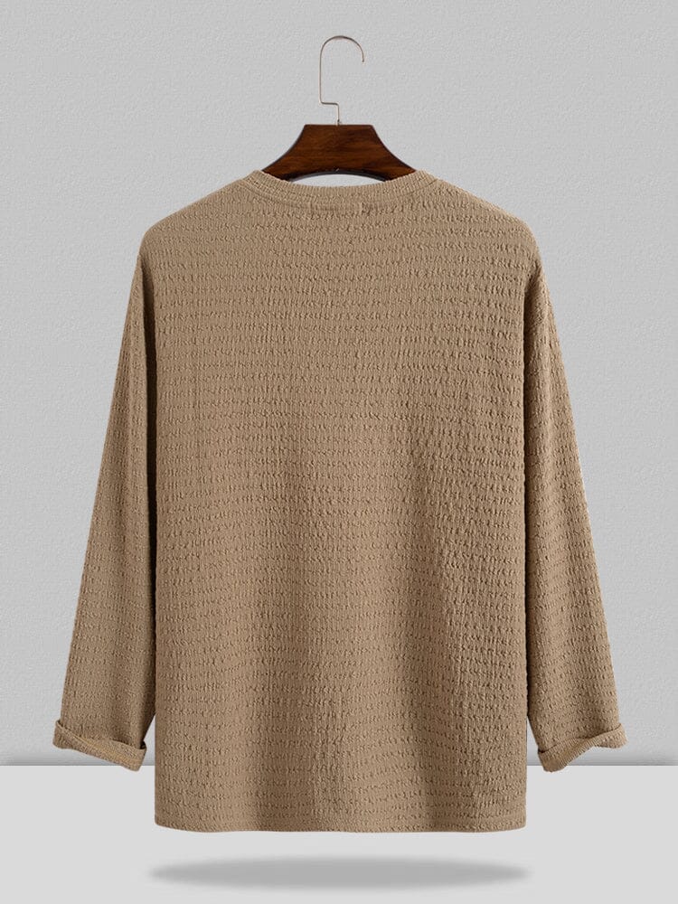 Small V-neck Lang-sleeved Hemd