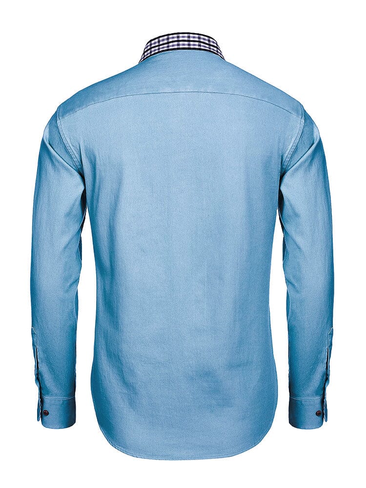Lang-Ärmel Denim Dress Hemd