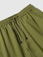 Leinen Stil Hose With Pockets