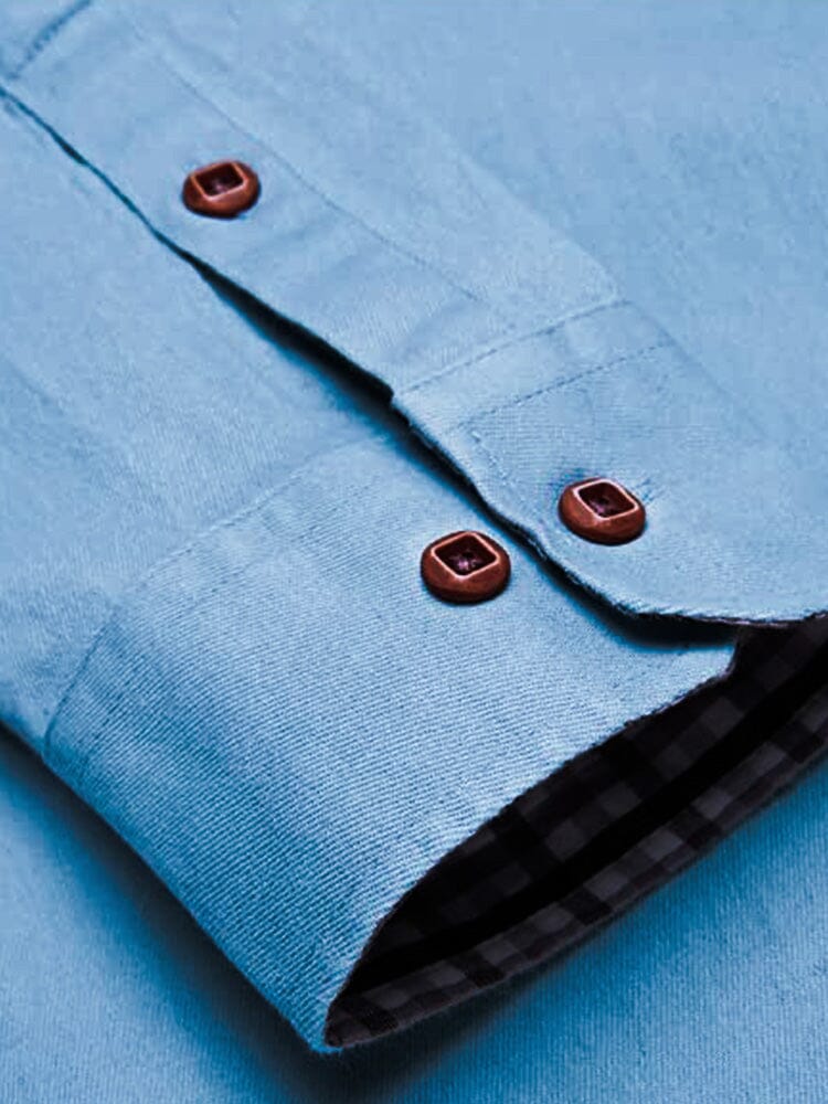 Lang-Ärmel Denim Dress Hemd