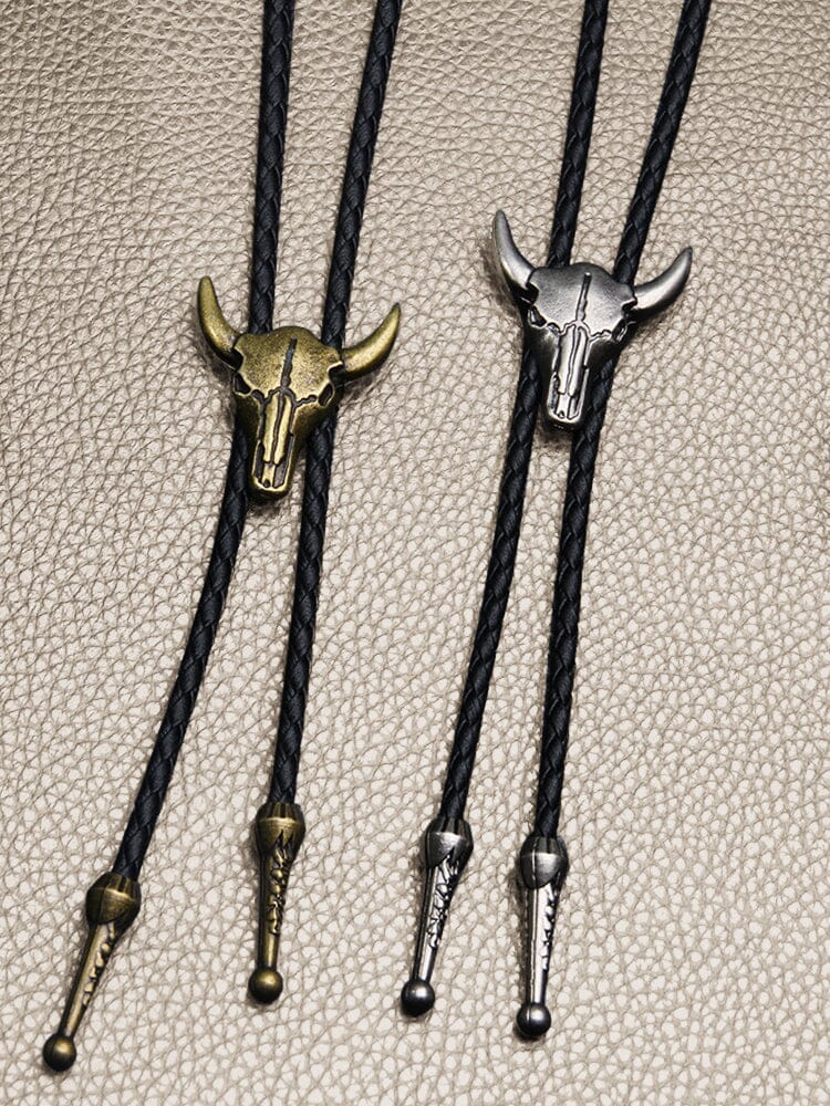 Western Cow Skull Bolo Tie Halskette
