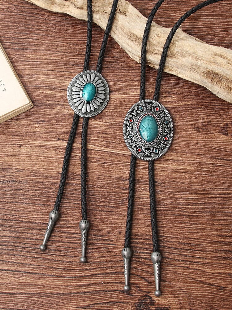 Vintage Bolo Tie Leather Halskette