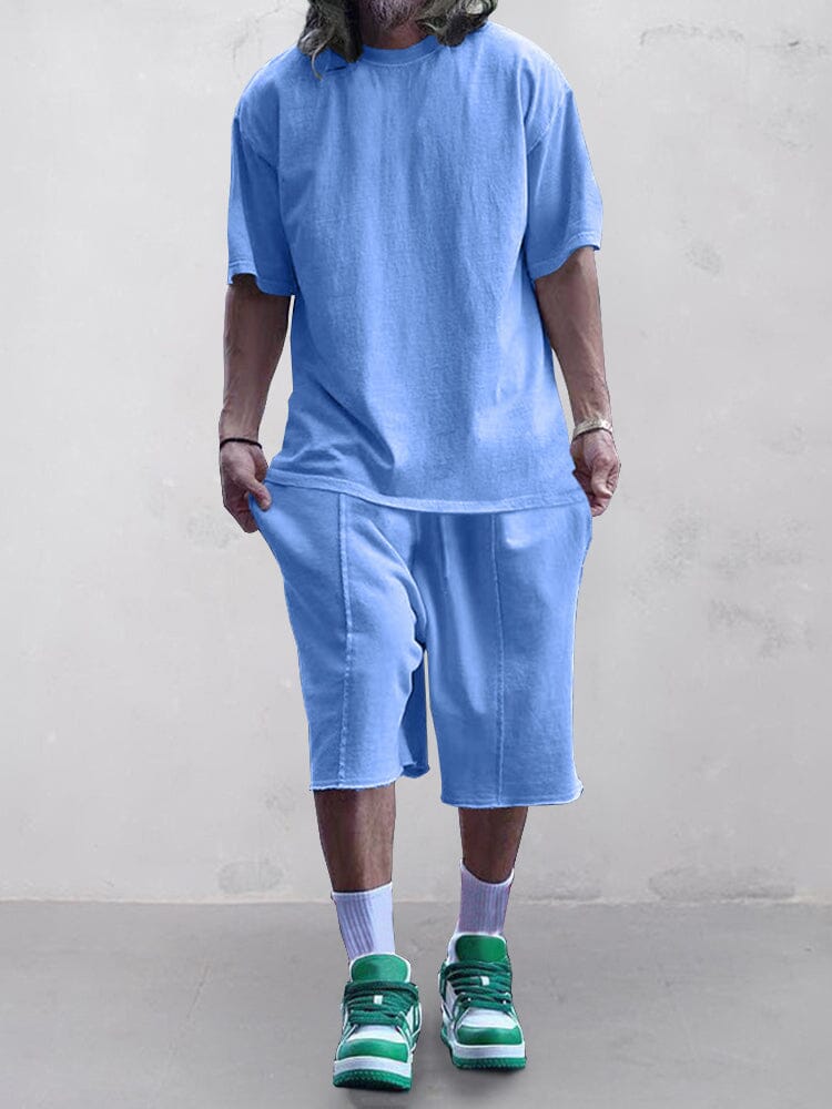 Casual Uni Color Trainingsanzüge Set
