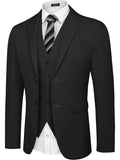 2-Teil Two Knopf Uni Prom Tuxedo Blazer Weste Set