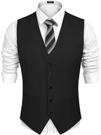 2-Teil Two Knopf Uni Prom Tuxedo Blazer Weste Set