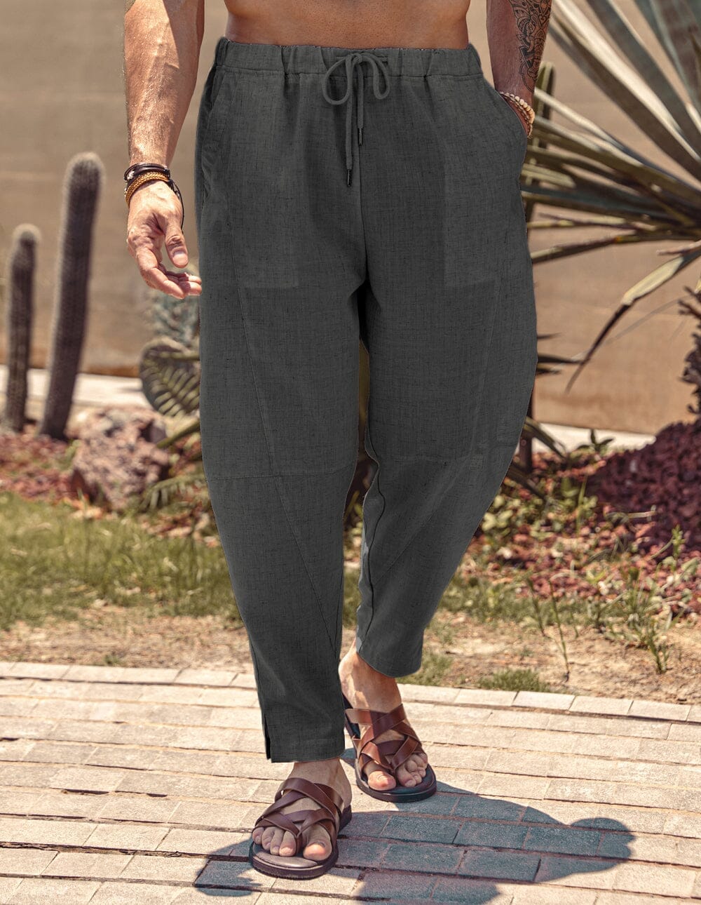 Leinen Stil Strand Hose