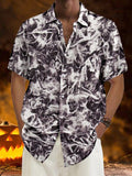 Halloween Pattern Kurz Ärmel Hemd 20