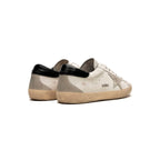 Golden Goose Super Star Weiß mit Details Schwarz und Stella Silber