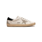 Golden Goose Super Star Weiß mit Details Schwarz und Stella Silber