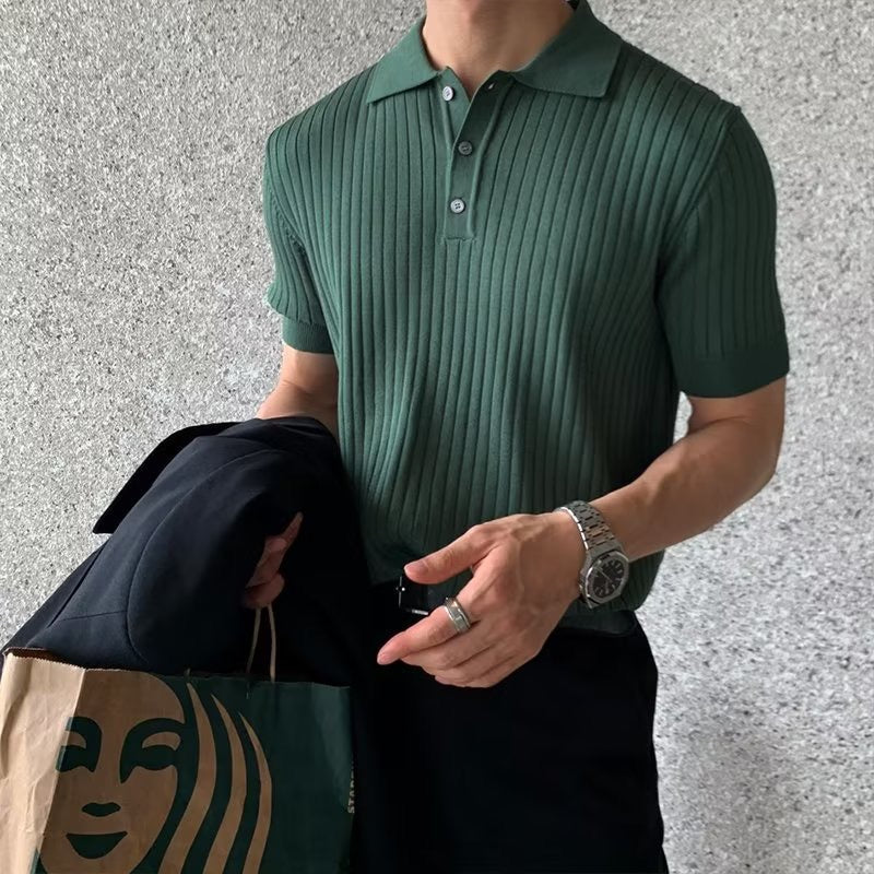GIMCHEON Gestricktes Poloshirt