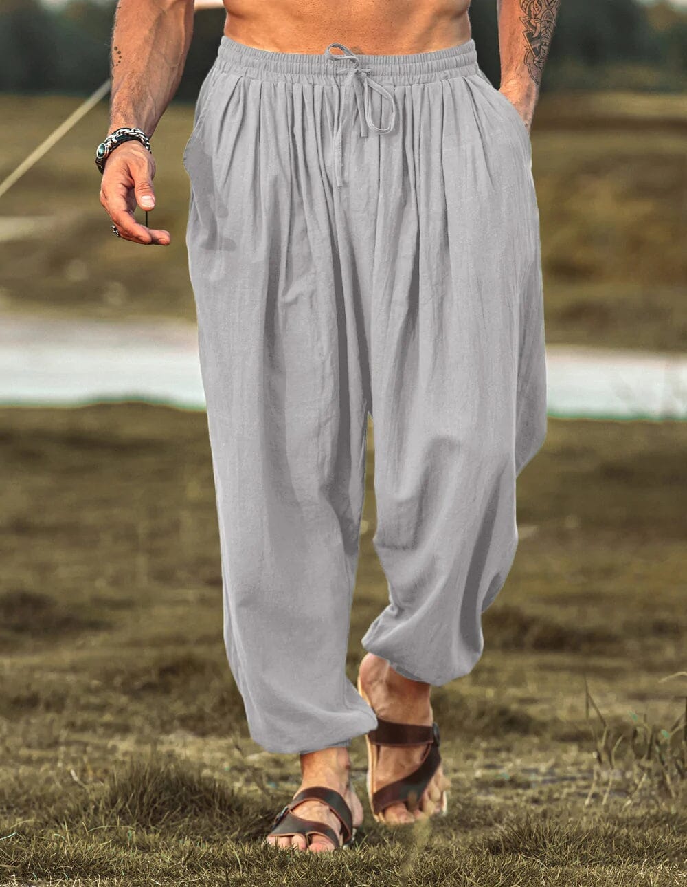 Lockere Fit Leinen Stil Hippie Hose