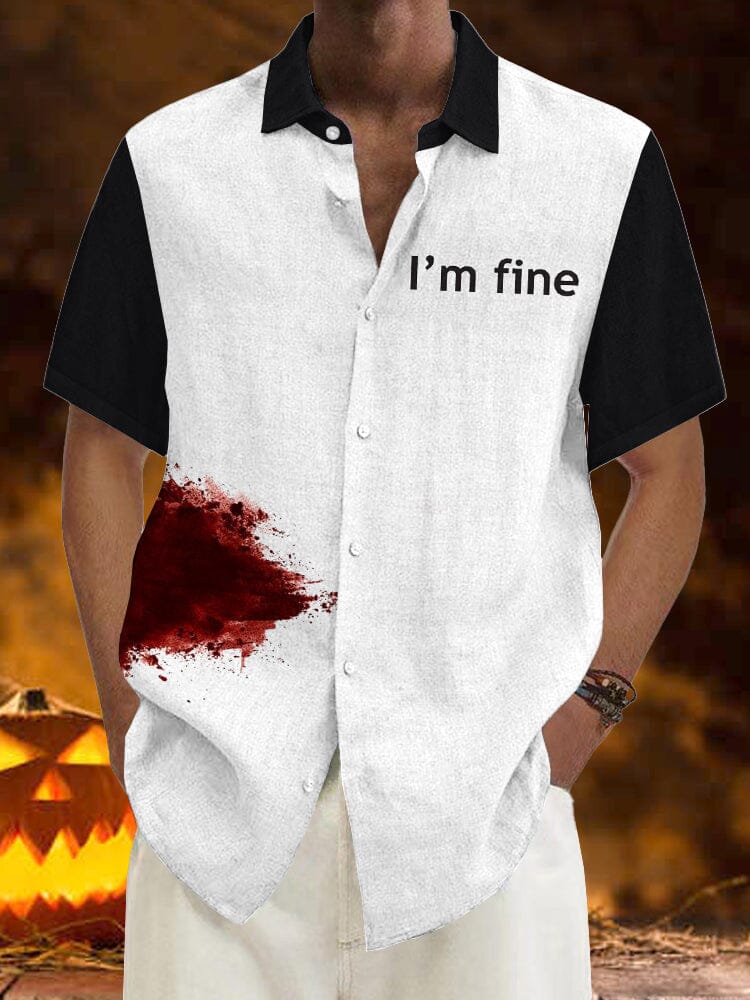Halloween Pattern Kurz Ärmel Hemd 24